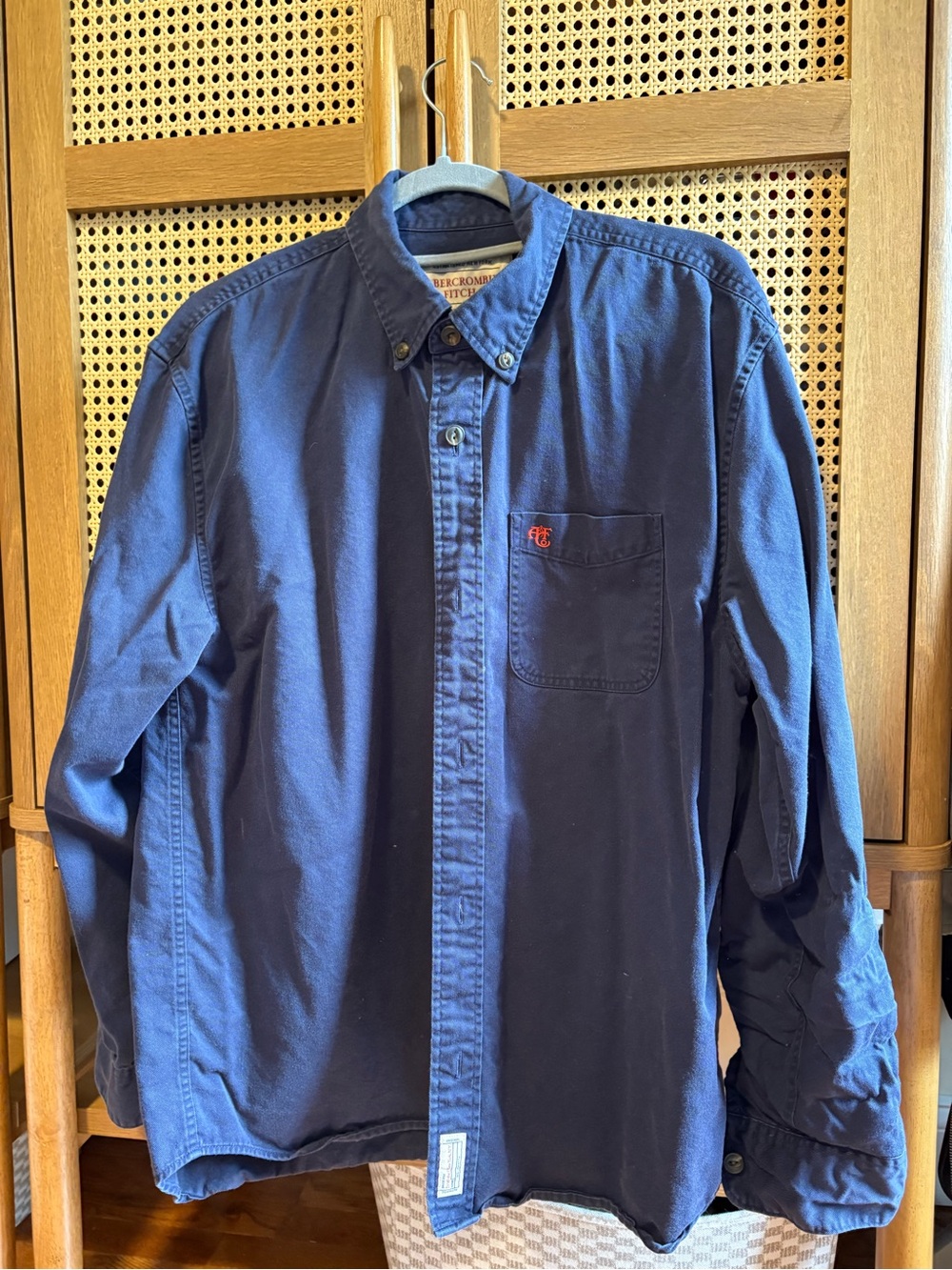 Abercrombie & Fitch Blue Button-Down Shirt - Men's vintage archival 90s y2k edit